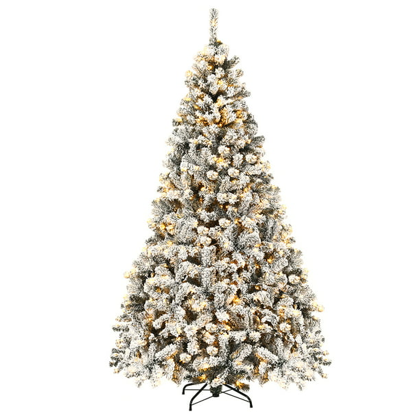 Árbol de Navidad Premium Snow 9" ft pies (2.74 metros) Preiluminado