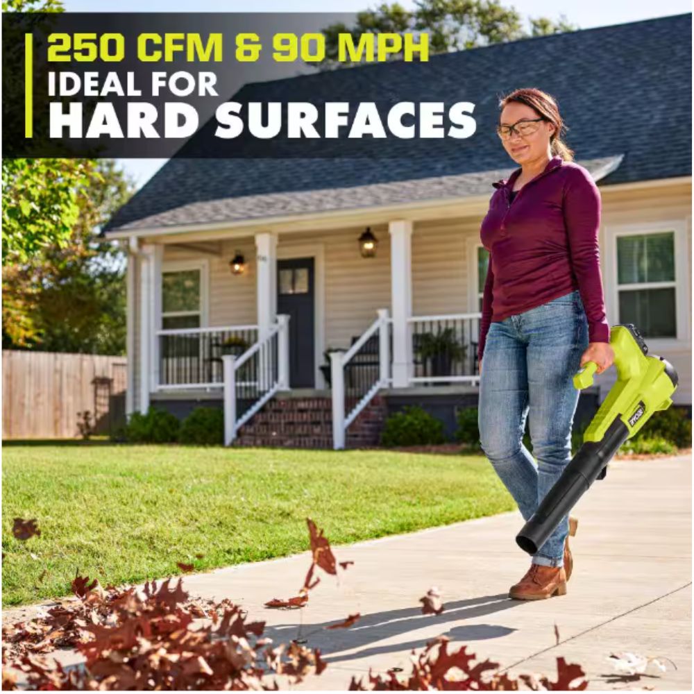 ONE+ 18V 90 MPH 250 CFM Cordless Battery Leaf Blower