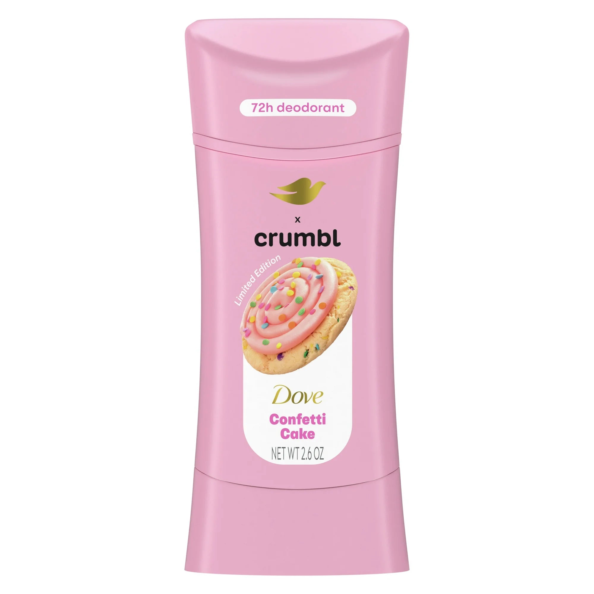 Dove - Crumbl Deodorant Stick Confetti Cake | Desodorante sin aluminio con aroma a pastel

