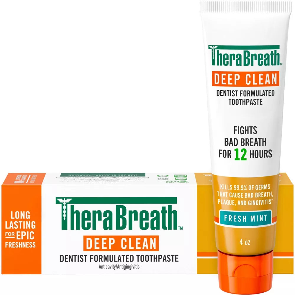 toothpaste TheraBreath Deep Clean combate mal aliento