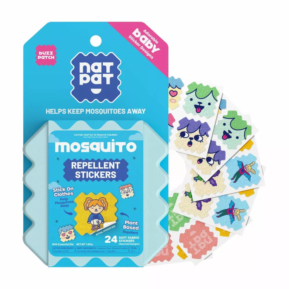 Baby Mosquito Repellent Stickers - 24pc Duración de 6-Hour con aroma de Citronella