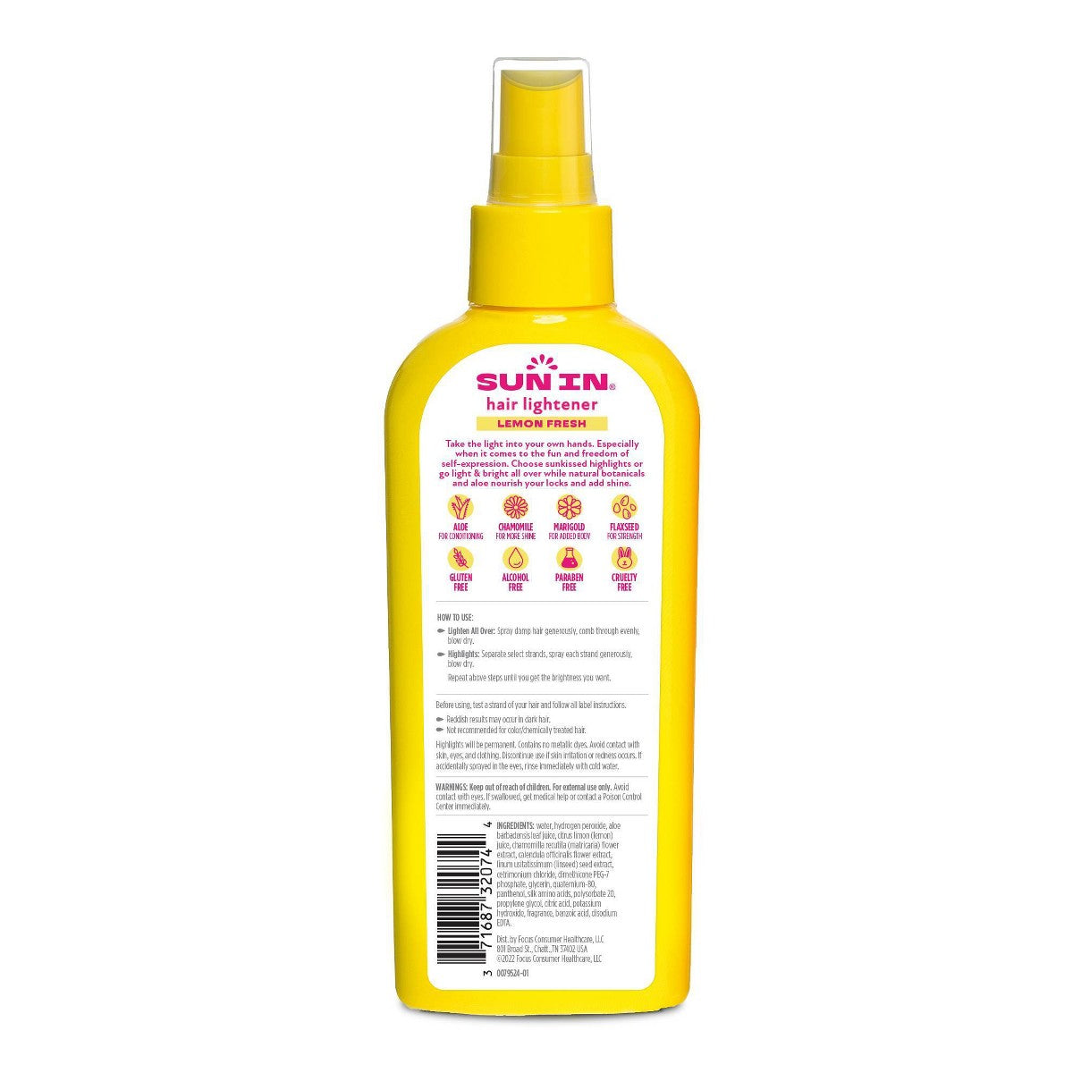 Sun In Lemon Fresh Hair Lightener spray aclarador vista posterior
