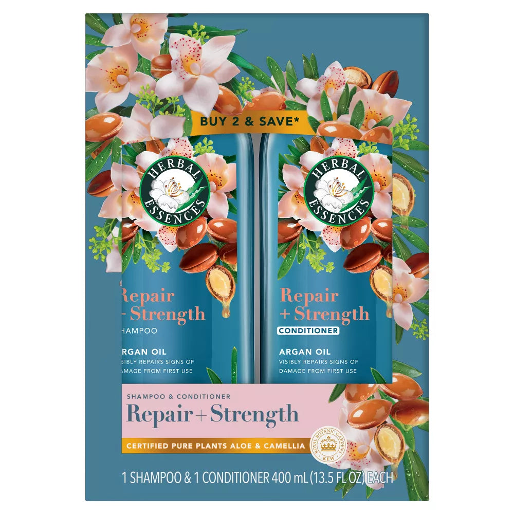 Pure Plants Blend Argan Oil Repairing Color-Safe Shampoo/Conditioner Dual Pack