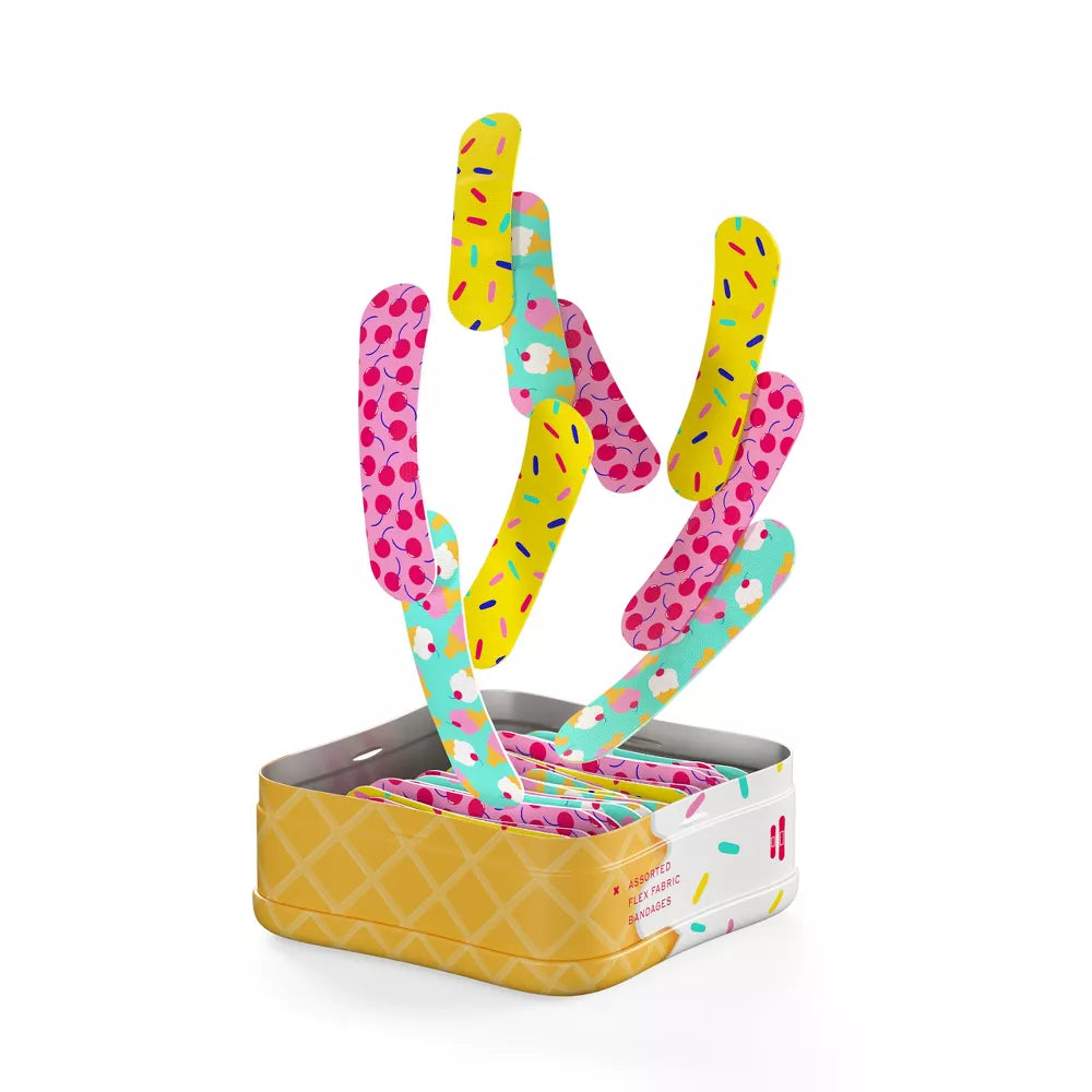 Kid's Flex Fabric Bandages - Ice Cream - 48ct