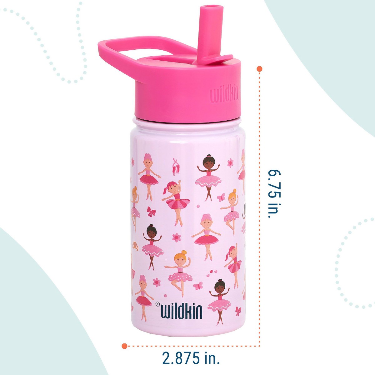 Termo Wildkin 14 oz para niños diseño Ballerina, características #color_WIK Ballerina