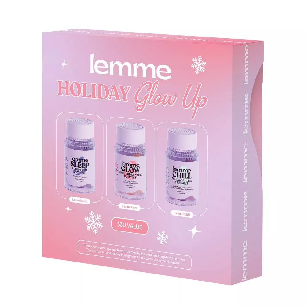 Lemme Holiday Glow Up Mini's Gift Set - Sleep Glow Chill - 3ct