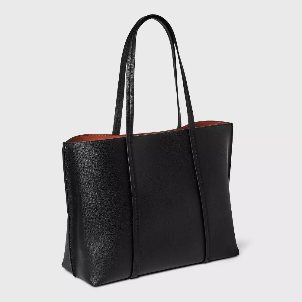 Triple Compartment Work Tote Handbag