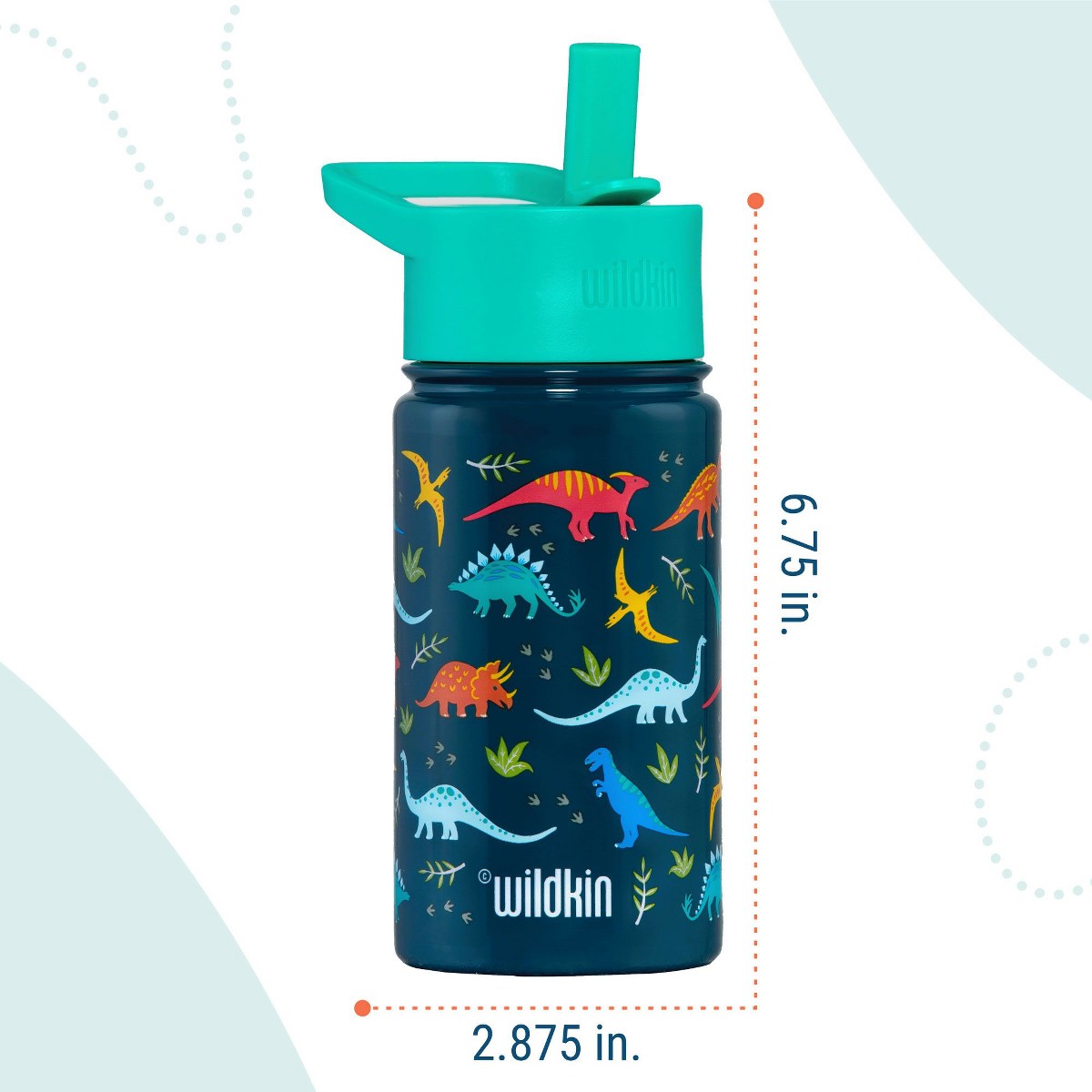 Termo Wildkin 14 oz para niños diseño Jurassic Dinosaurs, características #color_WIK Jurassic Dinosaurs