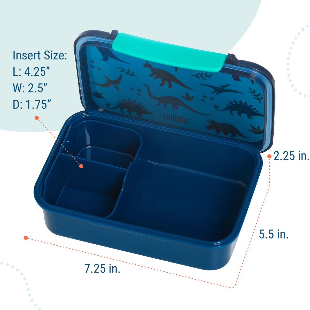 Lonchera bento Wildkin Jurassic Dinosaurs con compartimentos #color_WIK Jurassic Dinosaurs
