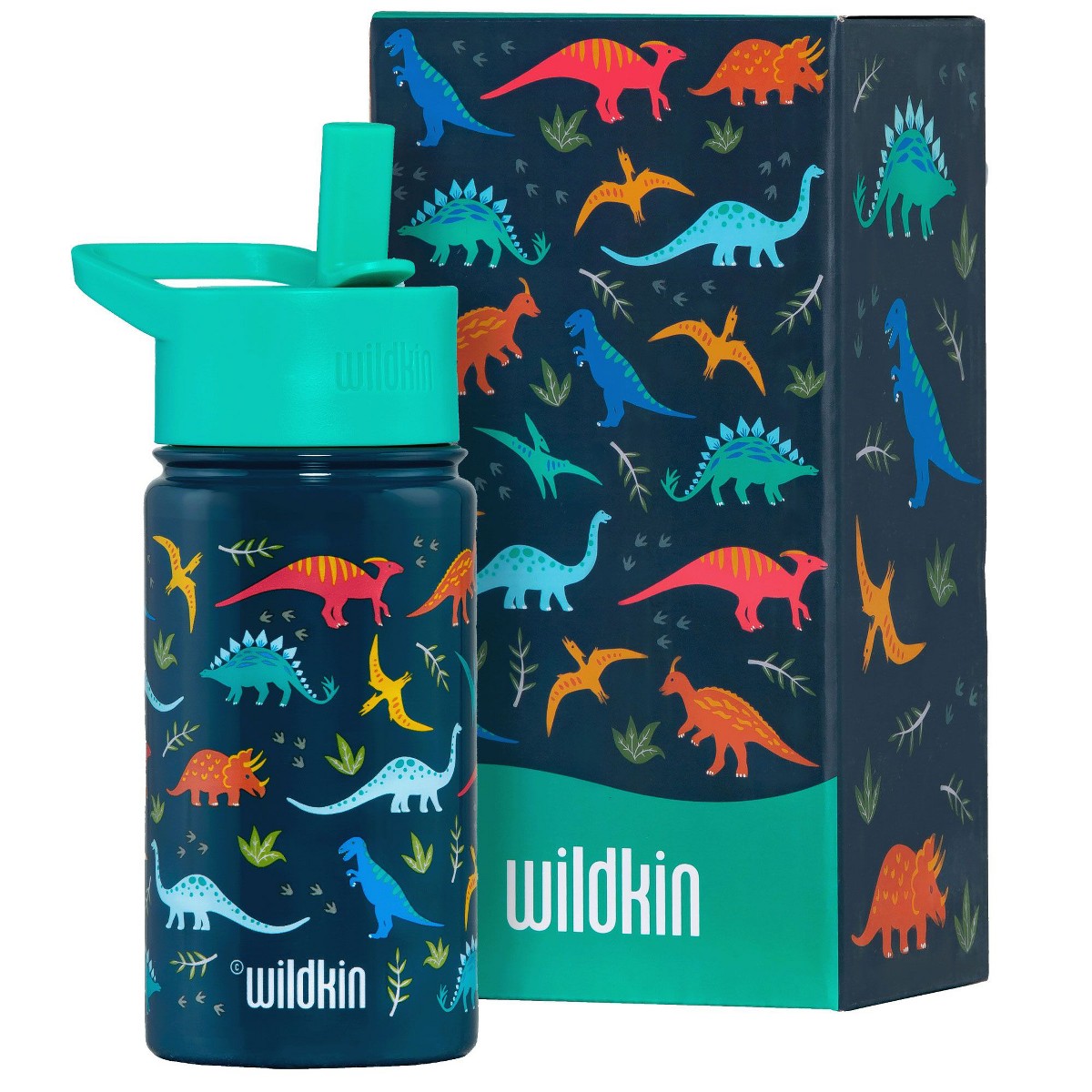 Botella térmica infantil Wildkin 14 oz diseño Jurassic Dinosaurs #color_WIK Jurassic Dinosaurs