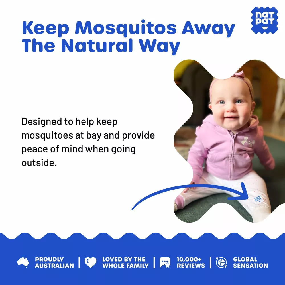 Baby Mosquito Repellent Stickers - 24pc Duración de 6-Hour con aroma de Citronella