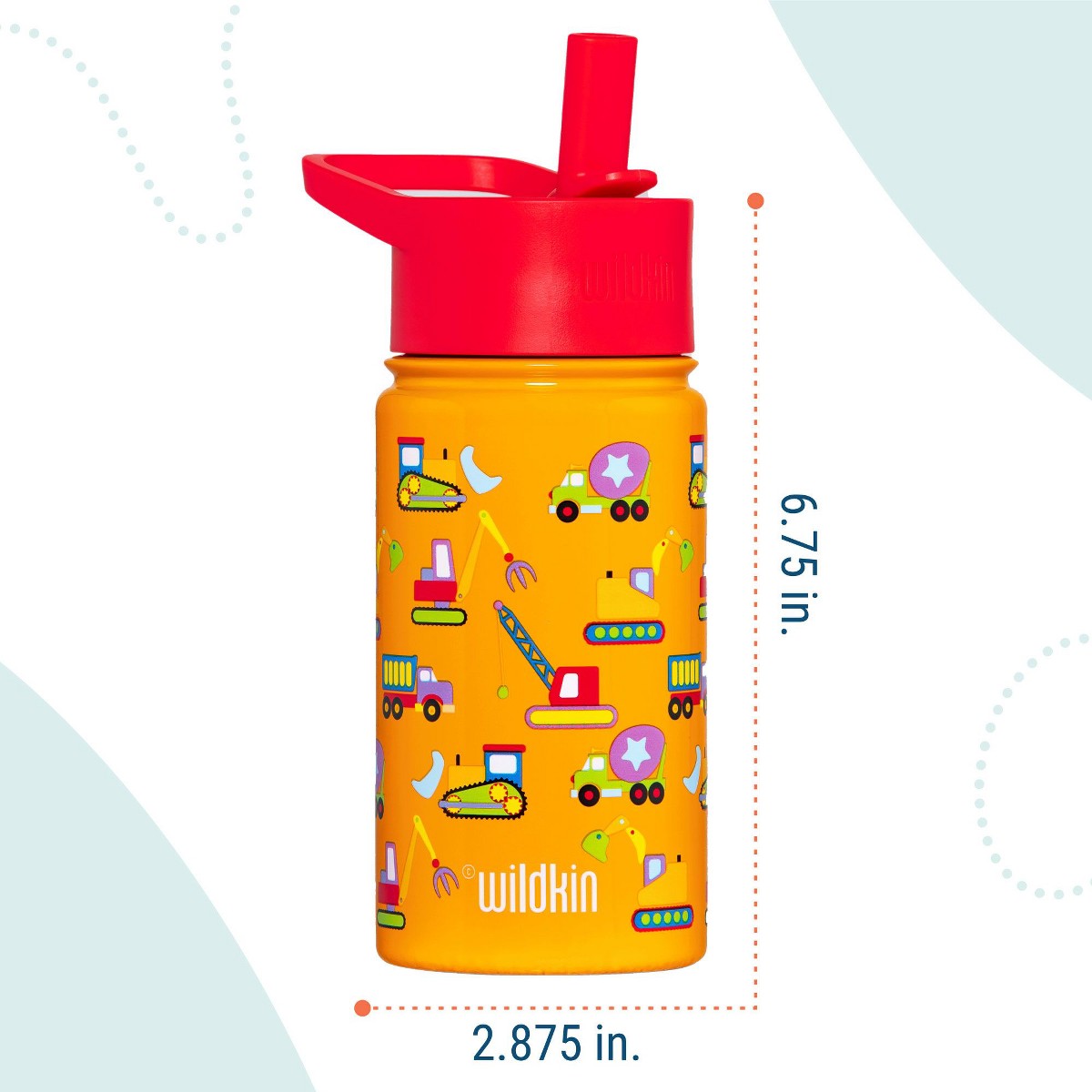 Termo Wildkin 14 oz para niños diseño Under Construction, características #color_WIK Under Construction