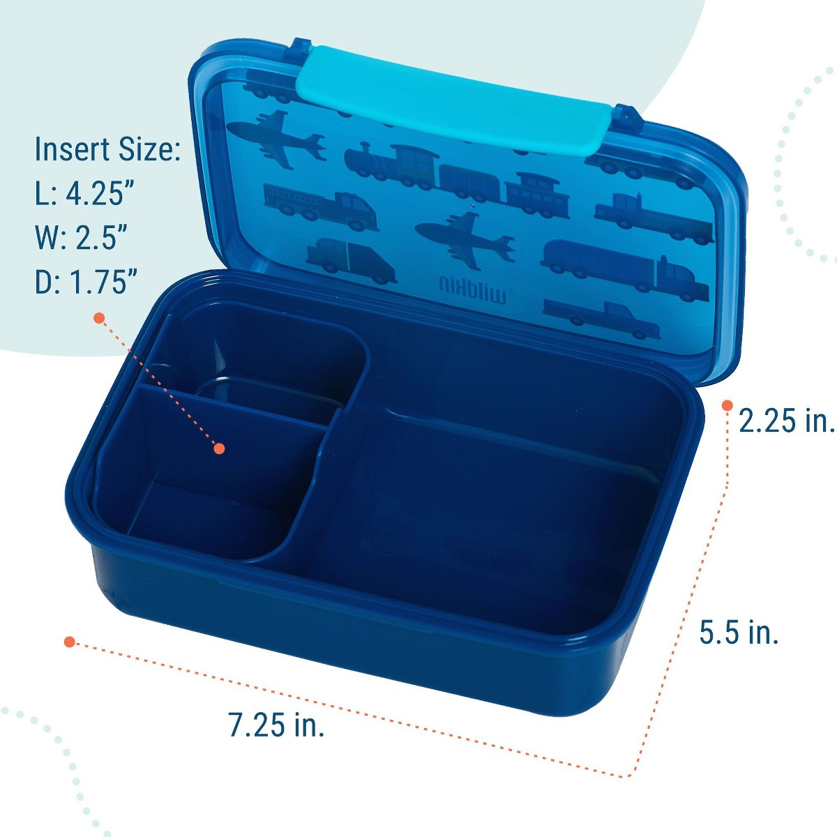 Lonchera bento Wildkin Transportation con compartimentos #color_WIK Transportation