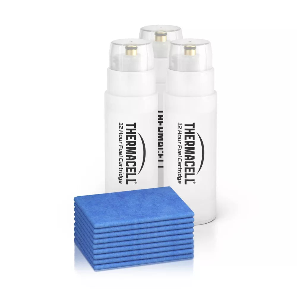 36hr Mosquito Repellent Refill - 3 Fuel Cartridges and 9 Repellent Mats