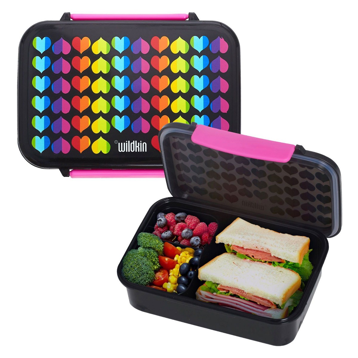 Contenedor bento infantil Wildkin diseño Rainbow Hearts #color_WIK Rainbow Hearts