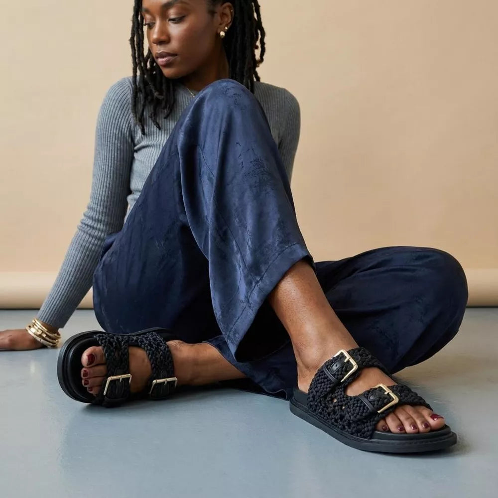 Sandalias de verano para mujer cómodas y versátiles #color_Black