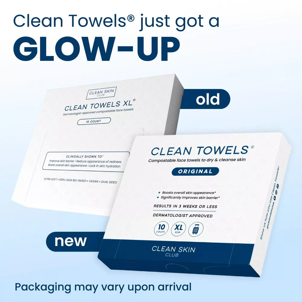 Clean Skin Club Travel Disposable Face Towel for Improved Skin