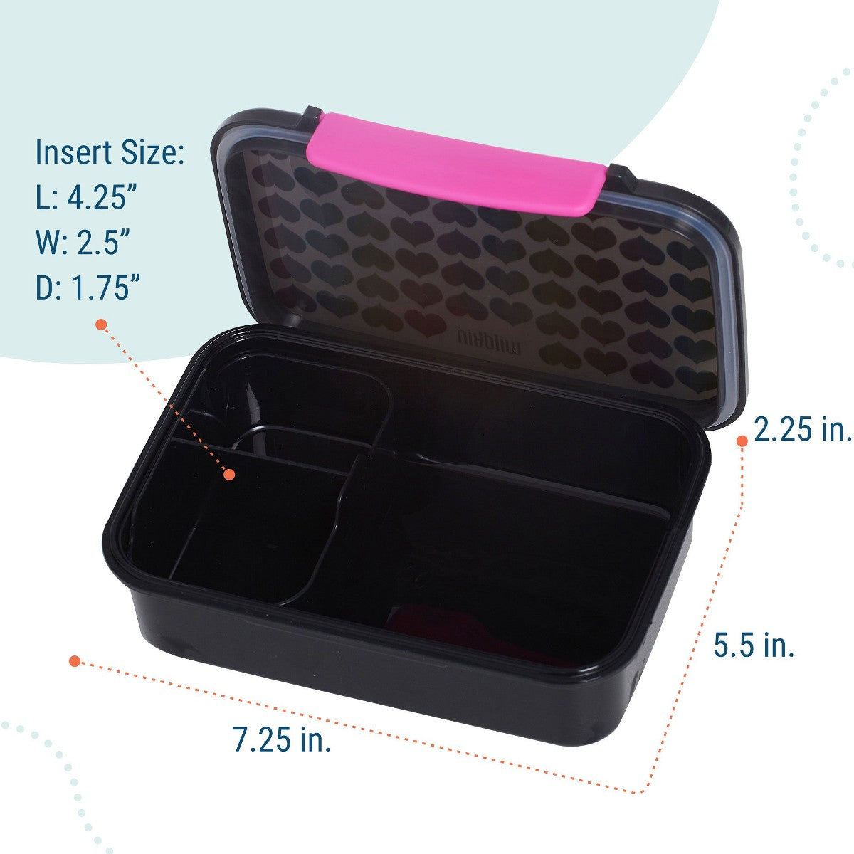 Lonchera bento Wildkin Rainbow Hearts con compartimentos #color_WIK Rainbow Hearts