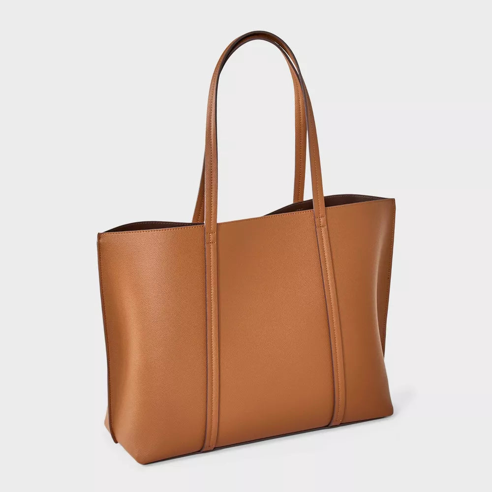 Triple Compartment Work Tote Handbag