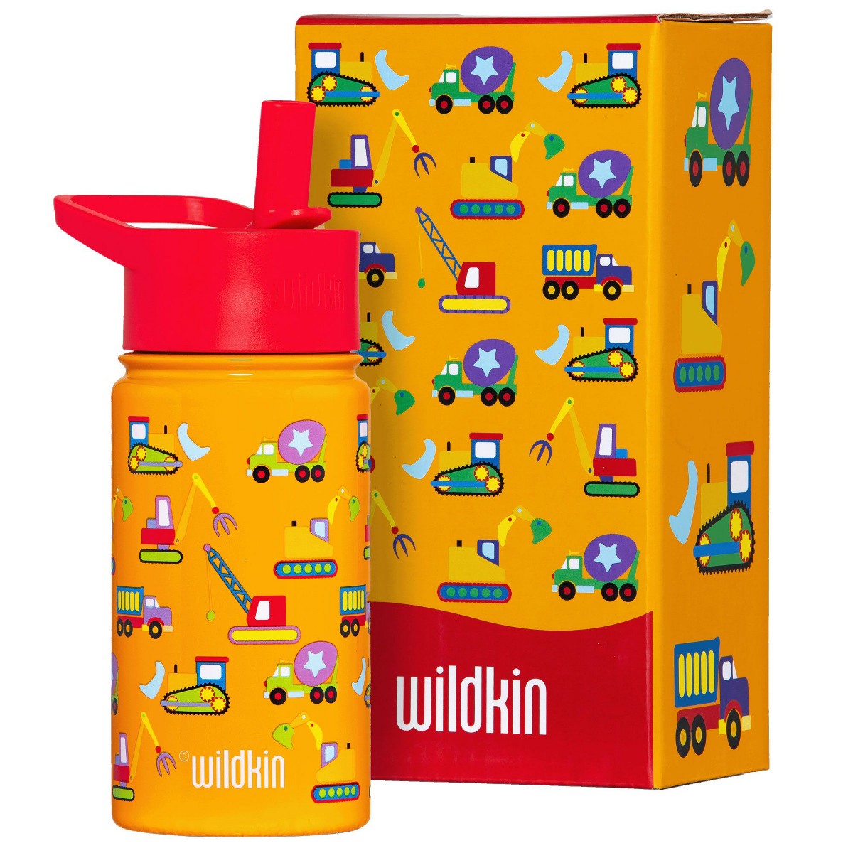 Botella térmica infantil Wildkin 14 oz diseño Under Construction #color_WIK Under Construction
