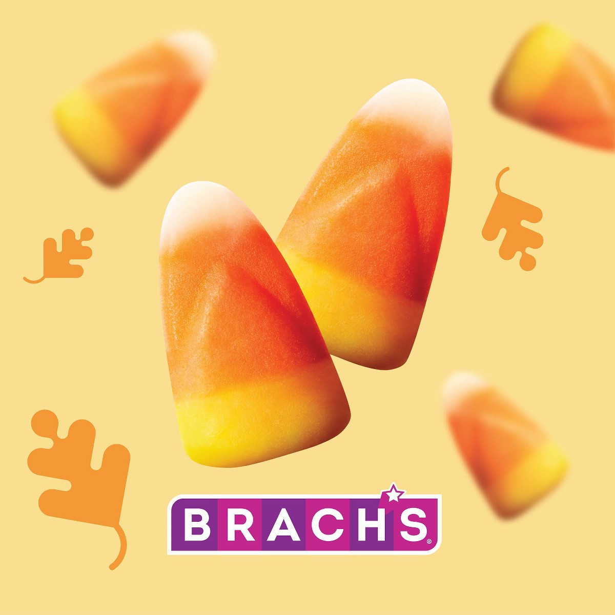 Brach's Candy Corn clásico en piezas tricolores naranja amarillo y blanco