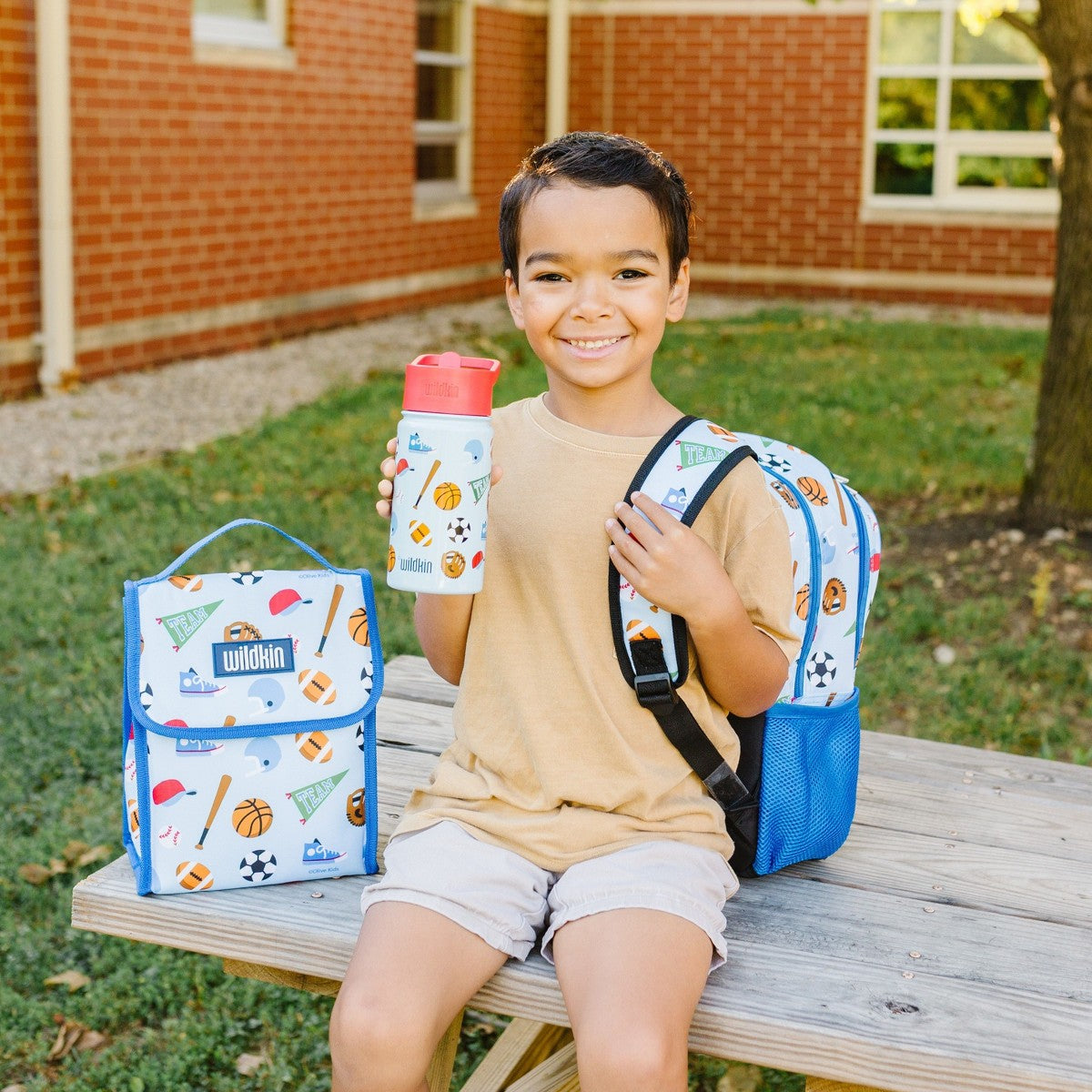 Termo infantil Wildkin de acero inoxidable Game On, vista del producto #color_WIK Game On
