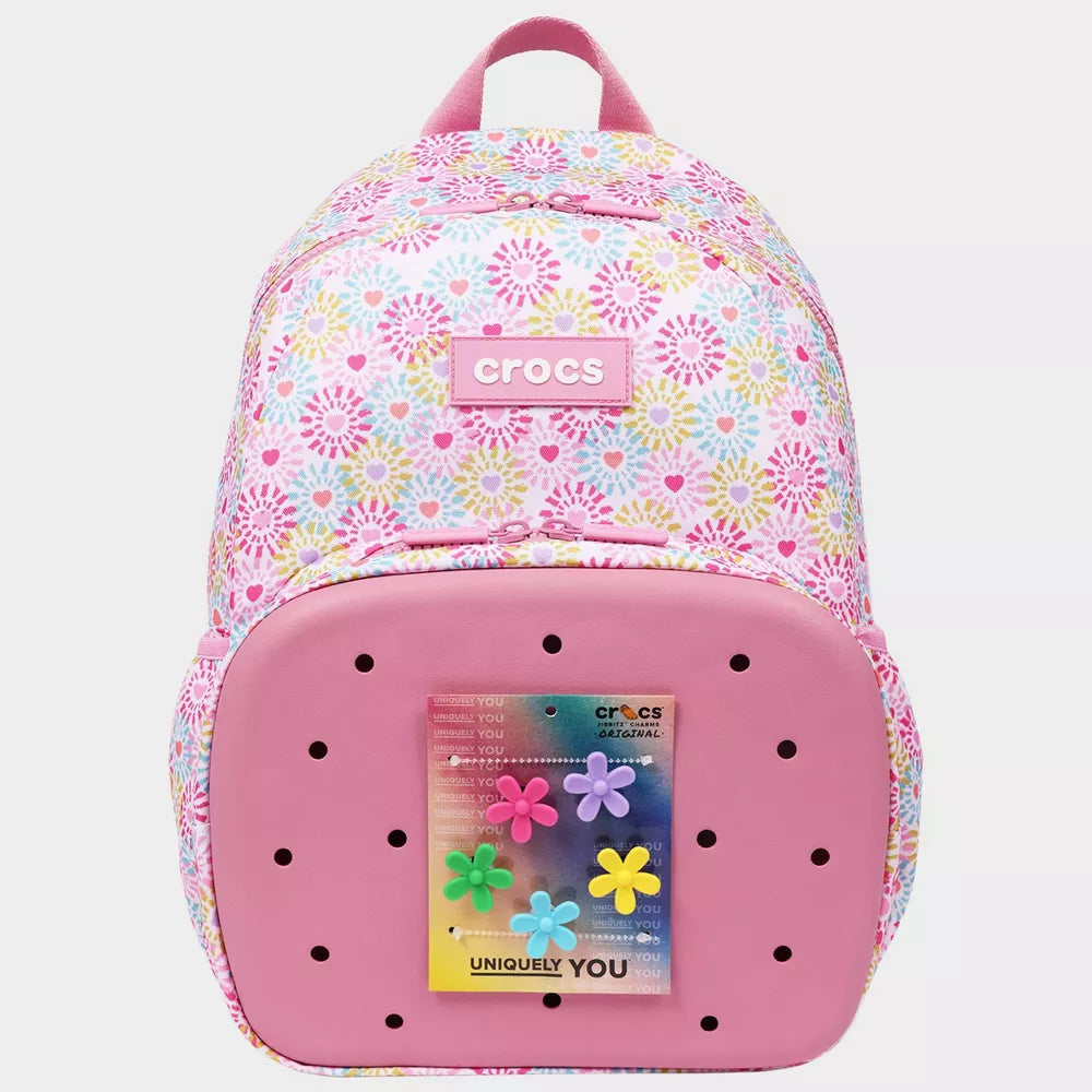 Crocs Backpack con compartimento para laptop y bolsillos laterales #color_CROC Floral
