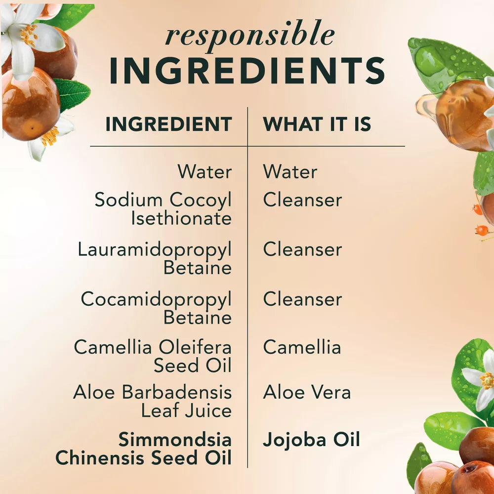 Shampoo con aceite de jojoba para cabello con frizz - Aloe vera y hierbas cítricas