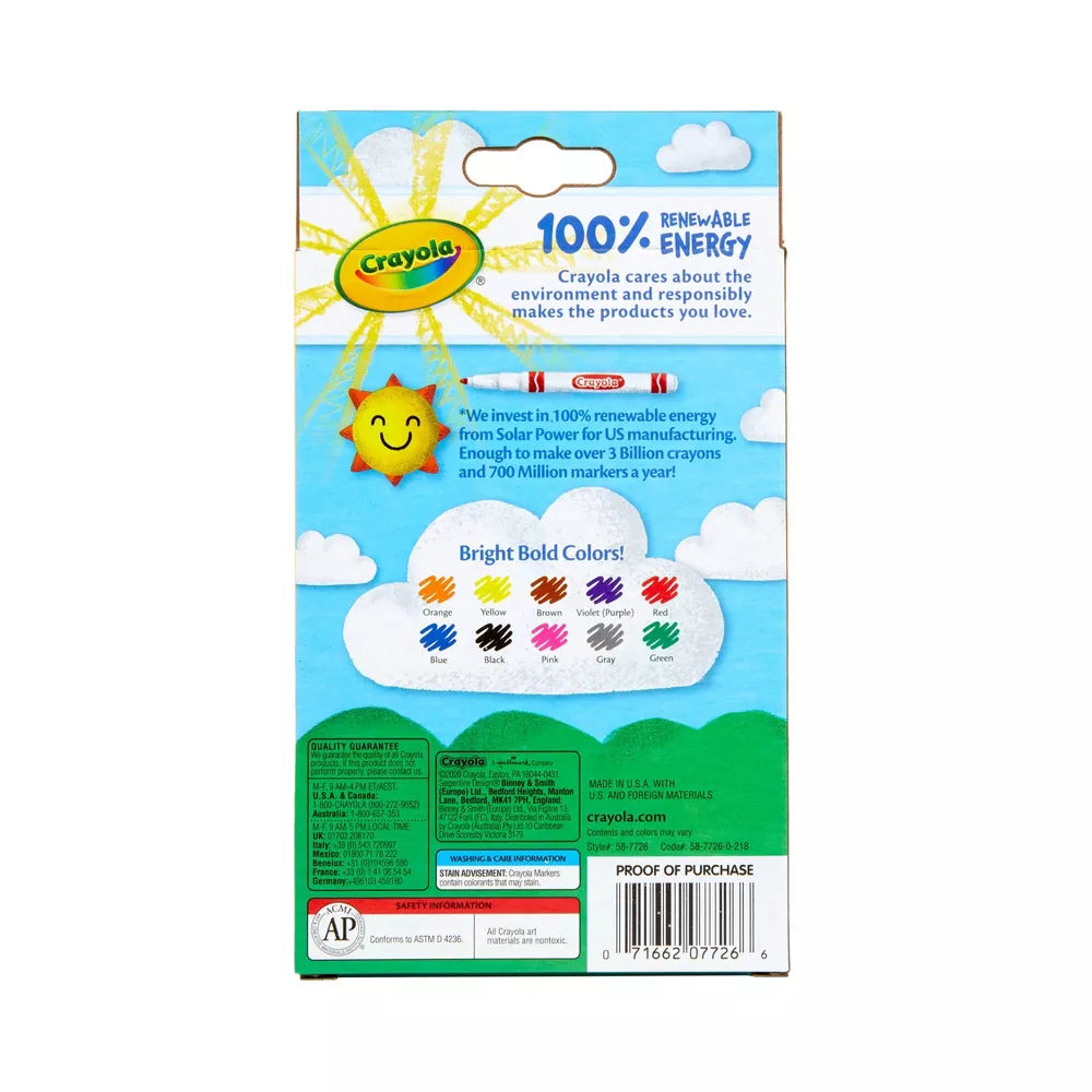 Crayola 10ct Fine Line Markers