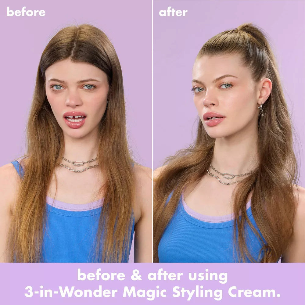 Hair 3-in-Wonder Magic Styling Cream - Fijación flexible + Sedoso + Rizos definidos