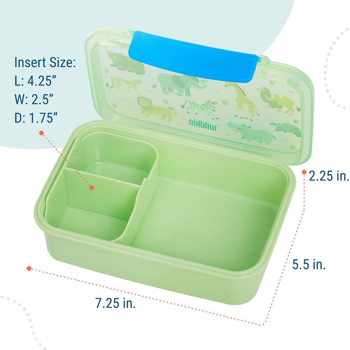 Lonchera bento Wildkin Wild Animals con compartimentos #color_WIK Wild Animals