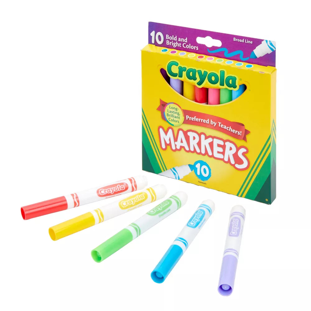 Crayola 10ct Broad Line Markers - Bold and Bright