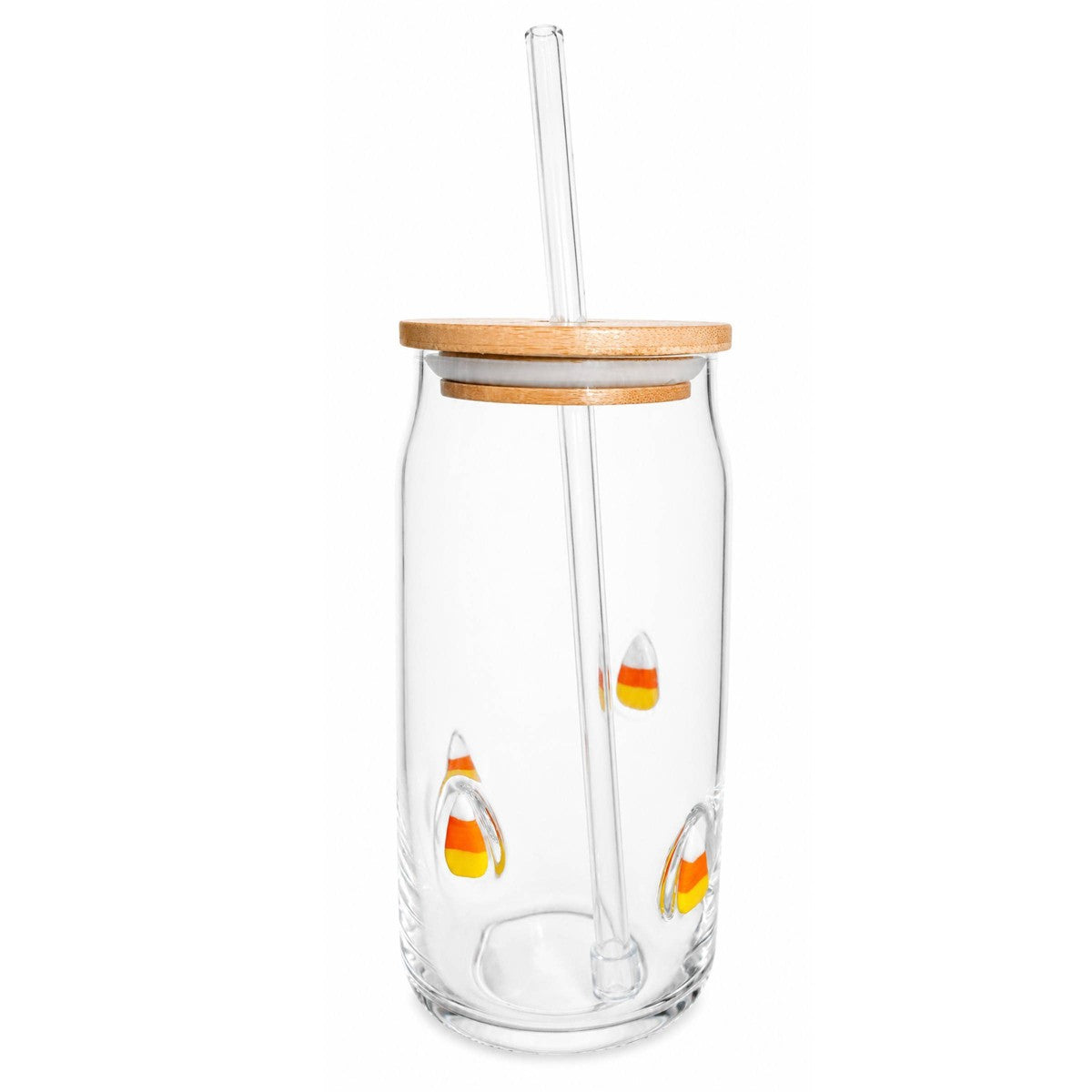 Vaso Candy Corn de vidrio Madison Home Halloween 518 ml vista principal