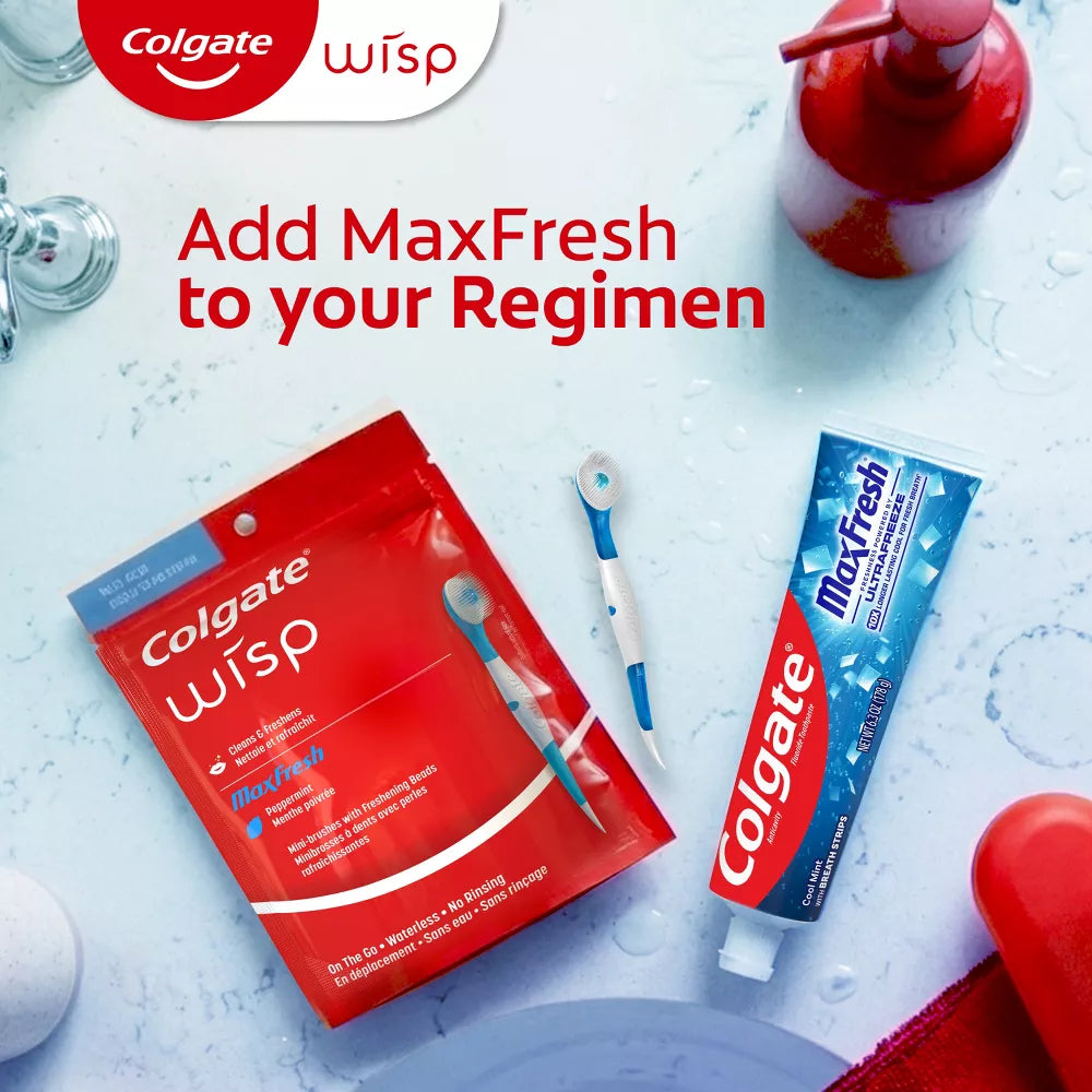 Max Fresh Wisp Disposable Travel Toothbrushes