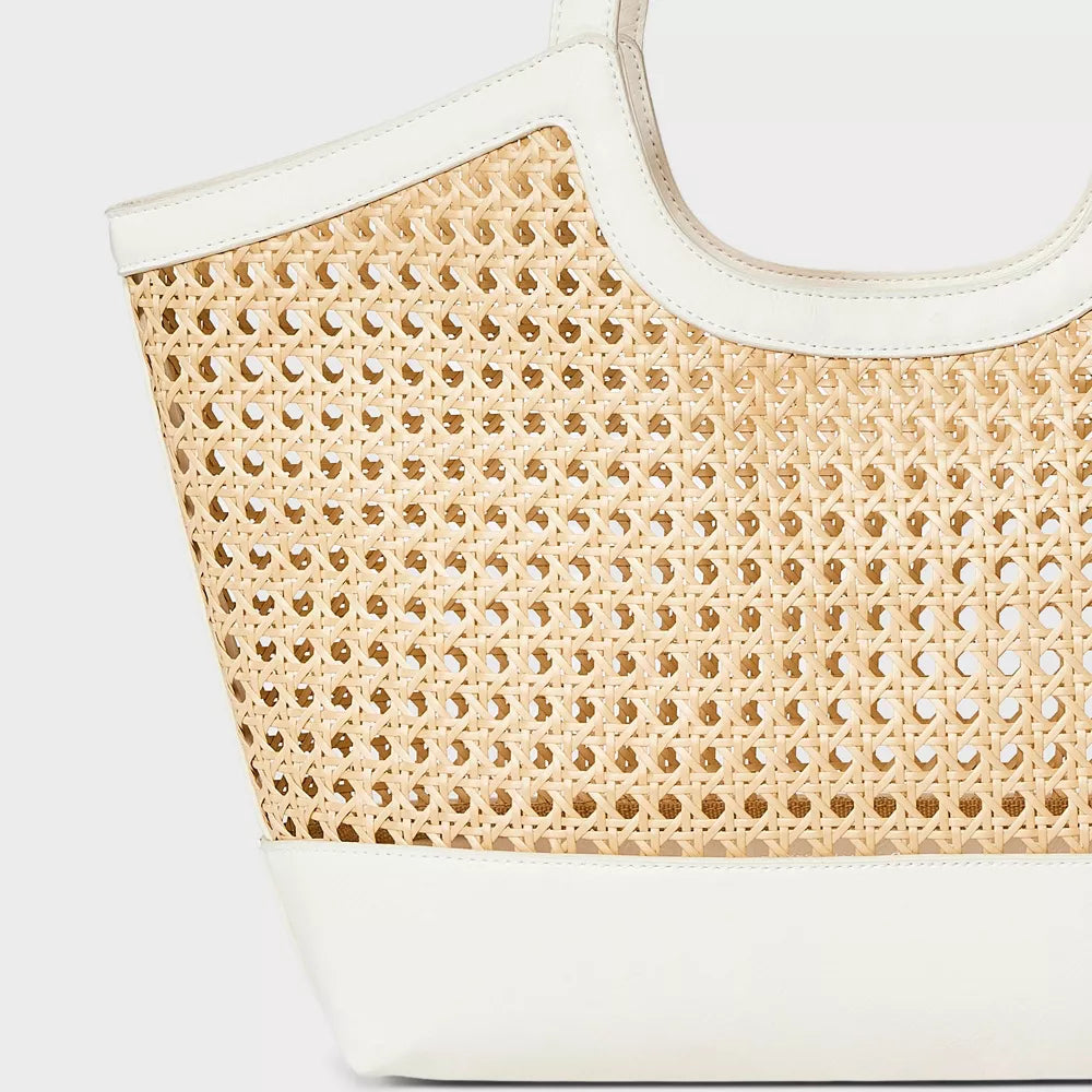 Straw Caning Tote Bag