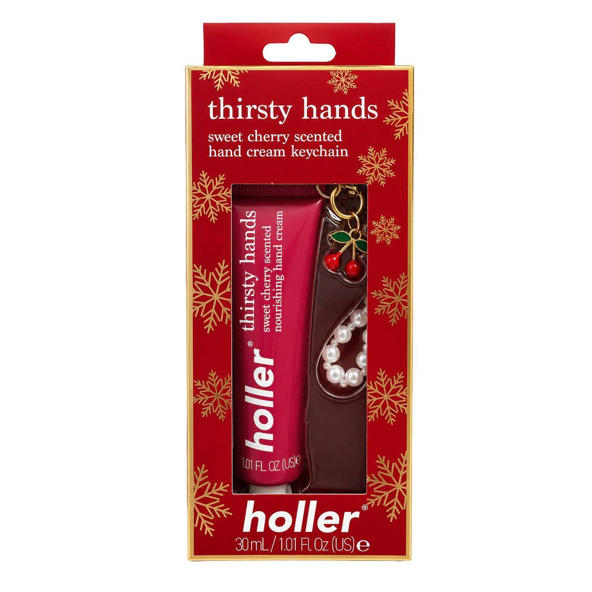 Holler and Glow Thirsty Hands Hand Cream Keychain - 30ml Frosted Cherry foto 2 #aroma_Frosted Cherry