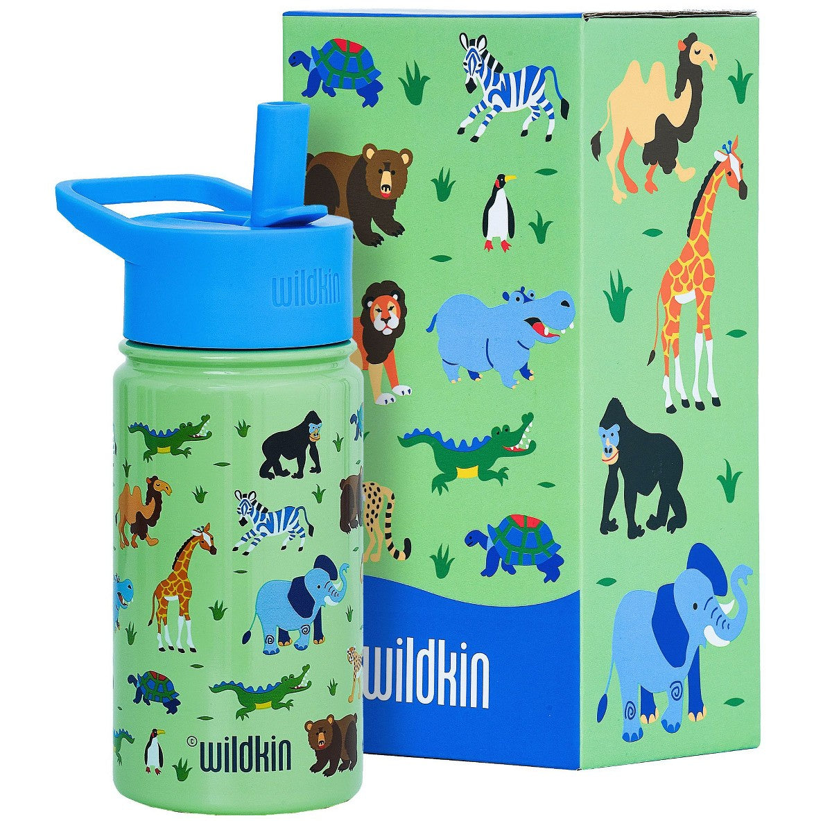 Botella térmica infantil Wildkin 14 oz diseño Wild Animals #color_WIK Wild Animals