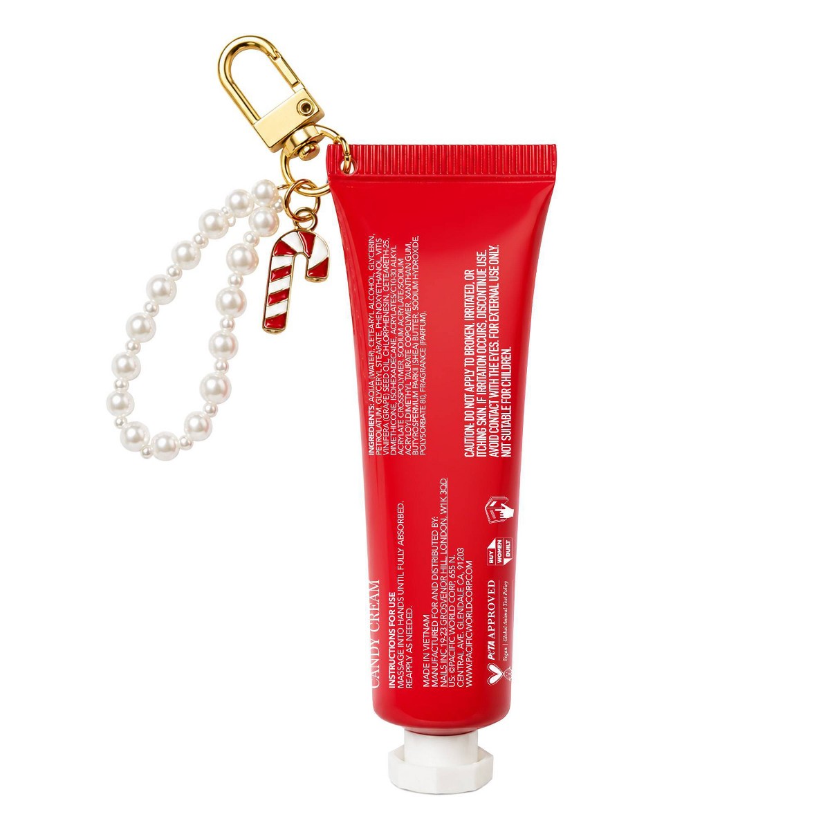 Holler and Glow Thirsty Hands Hand Cream Keychain - 30ml Candy Cane foto 4 #aroma_Candy Cane