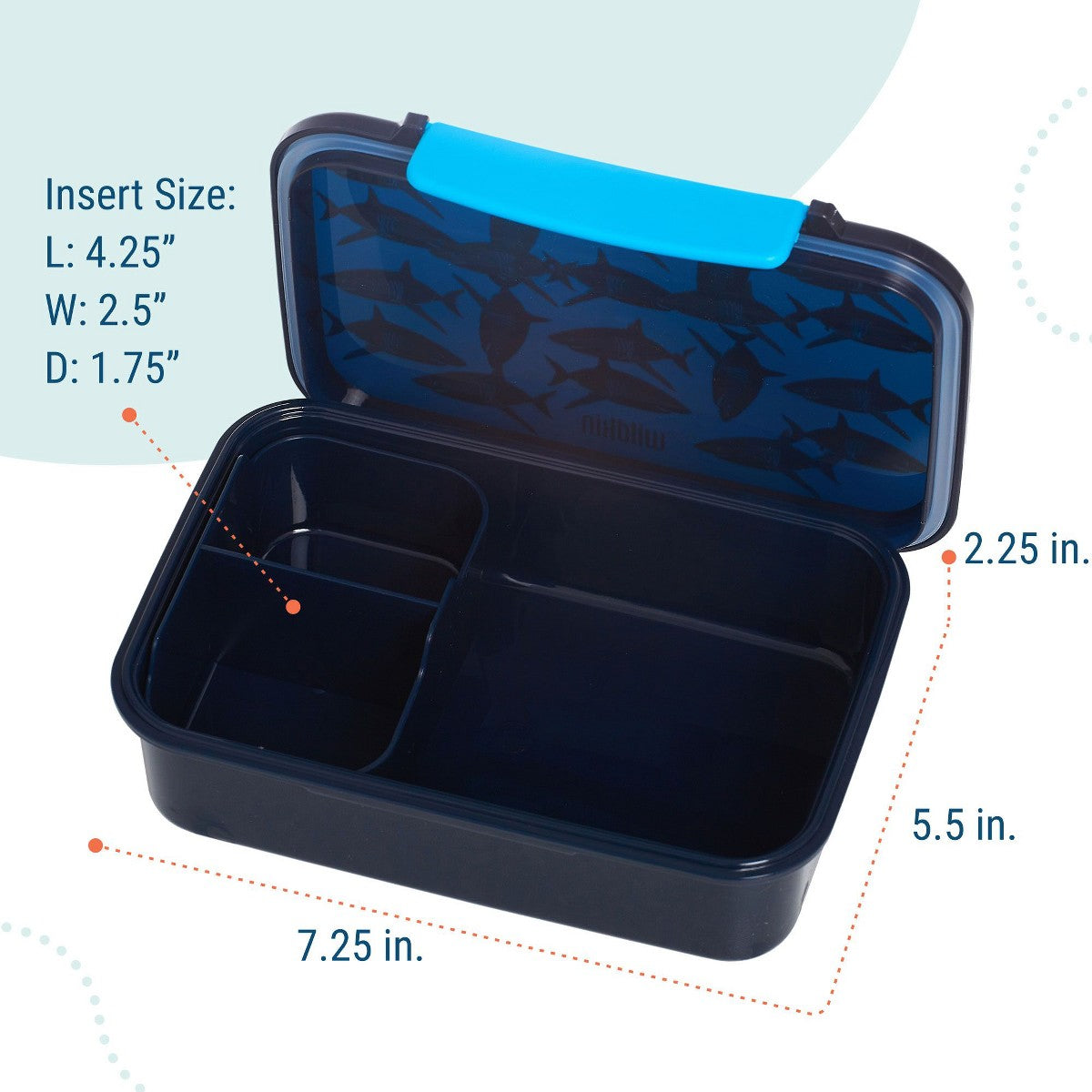 Lonchera bento Wildkin Sharks con compartimentos #color_WIK Sharks