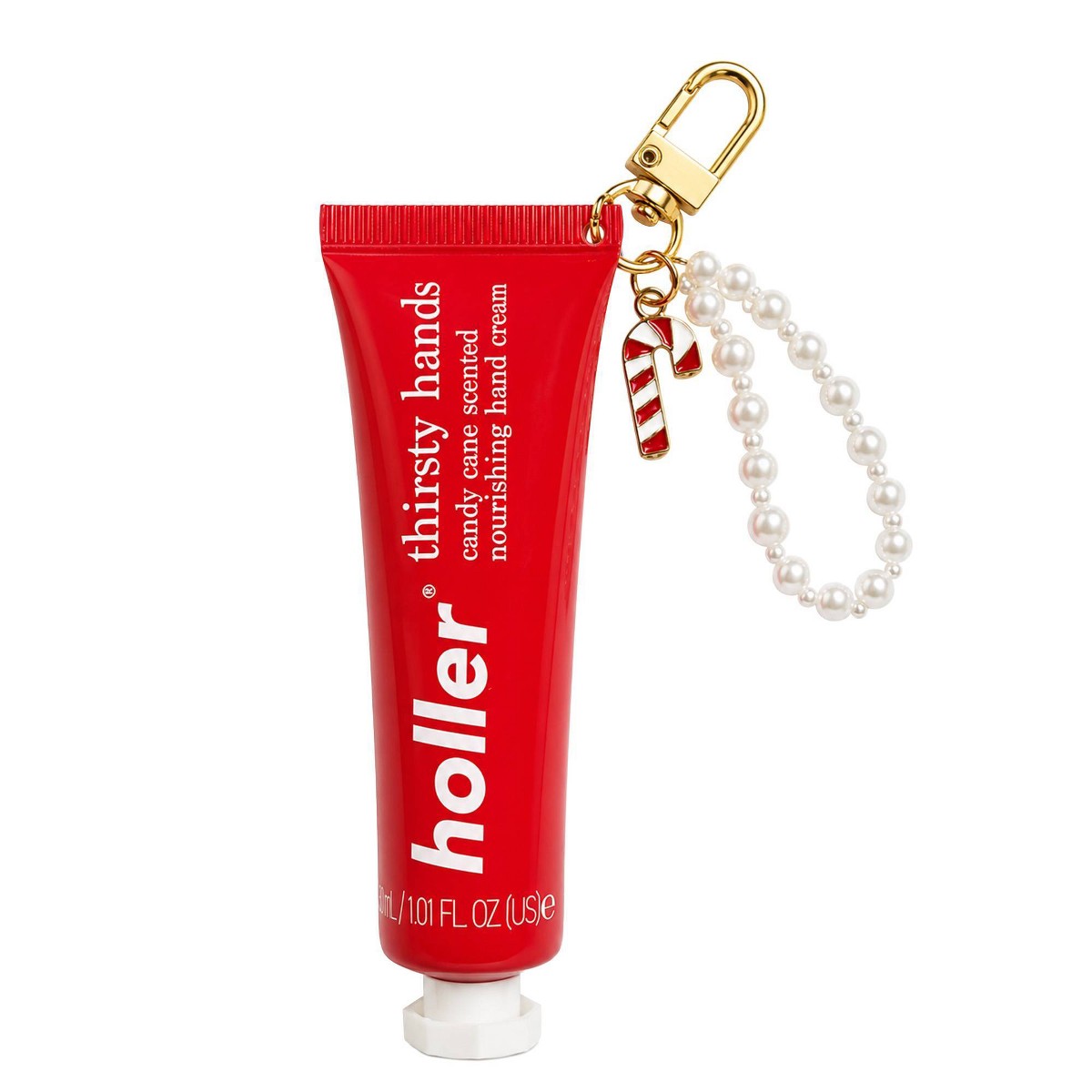 Holler and Glow Thirsty Hands Hand Cream Keychain - 30ml aroma Candy Cane #aroma_Candy Cane