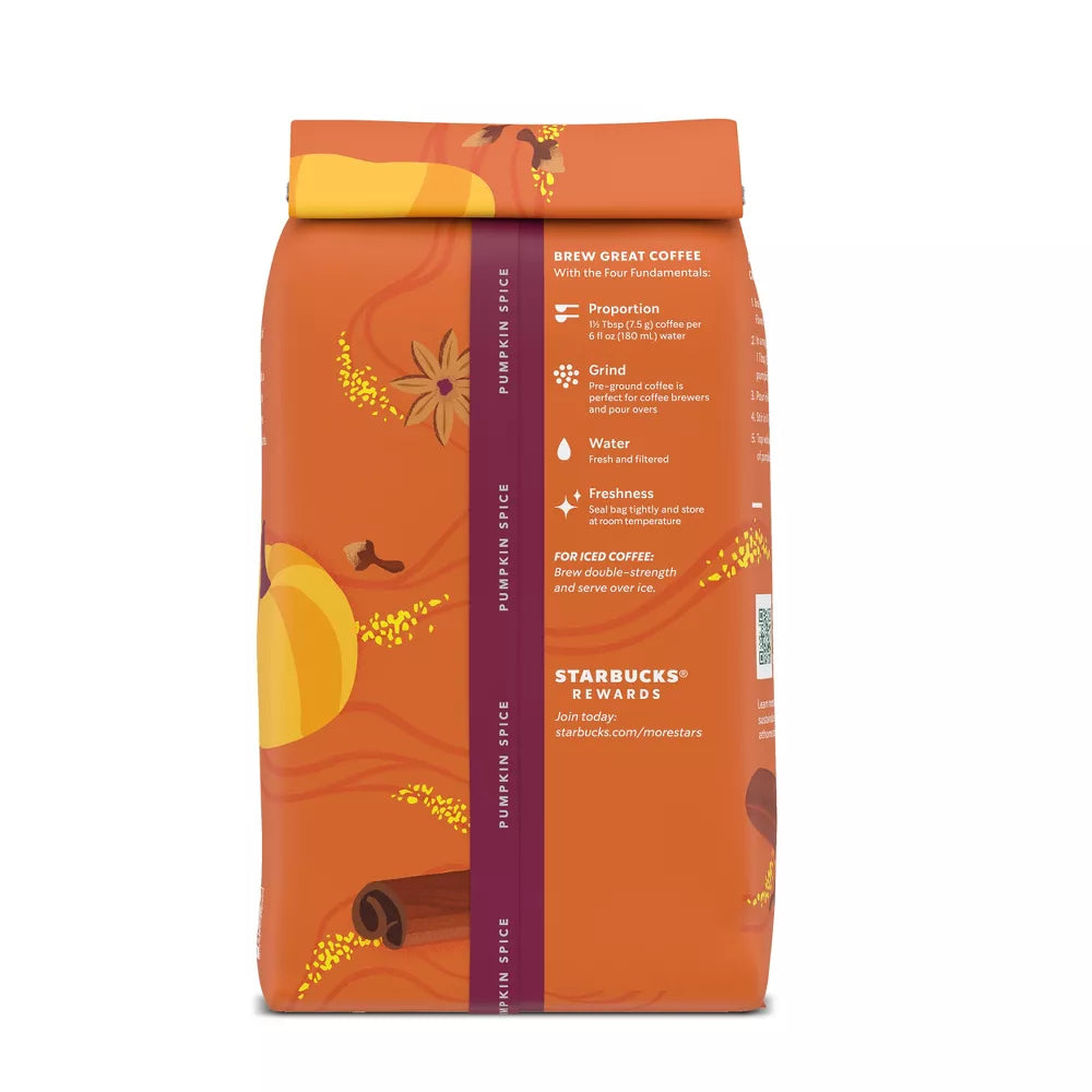 Starbucks Pumpkin Spice Light Roast Ground Coffee