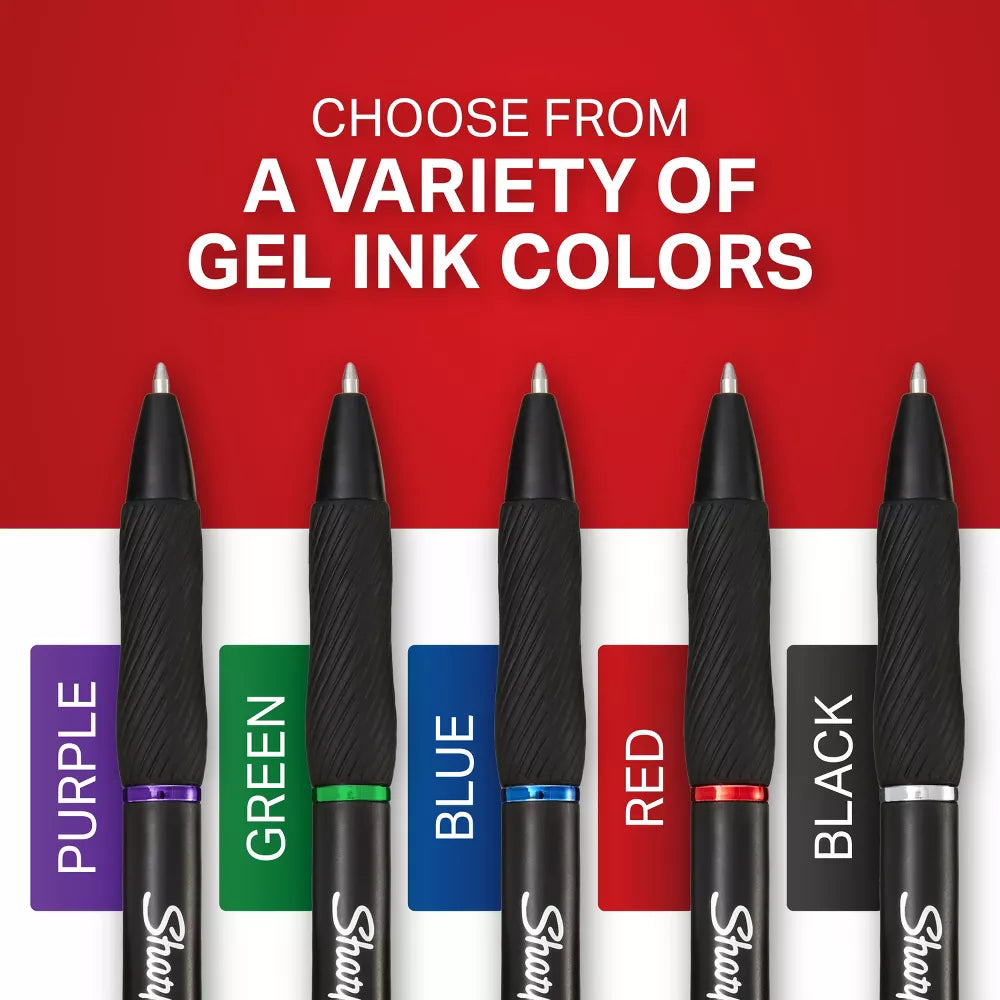 Sharpie S-Gel 4pk Gel Pens 0.5mm Fine Tip Black