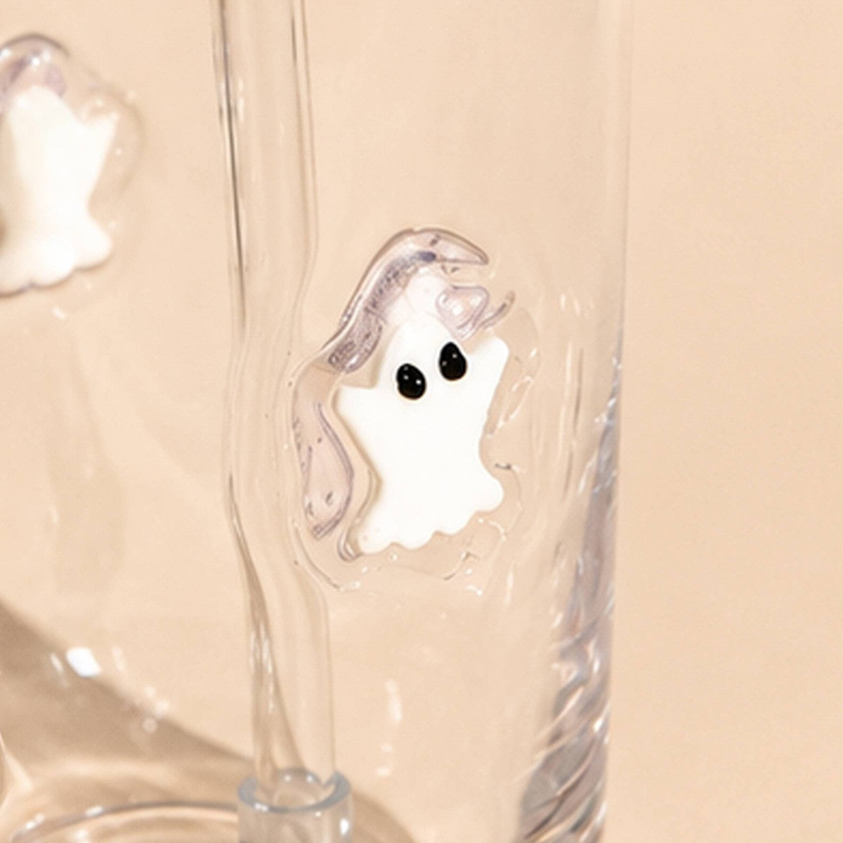 Vaso Halloween Ghost de vidrio para café frío y bebidas