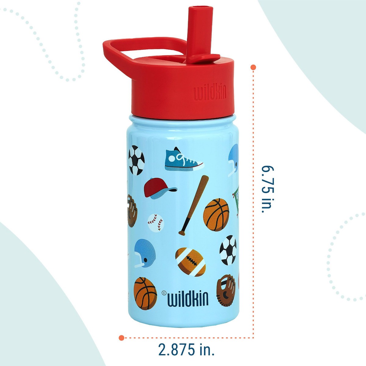 Termo Wildkin 14 oz para niños diseño Game On, características #color_WIK Game On