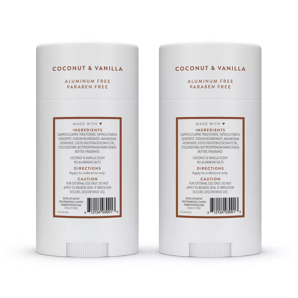 Twin Pack Deodorant - Coconut & Vanilla