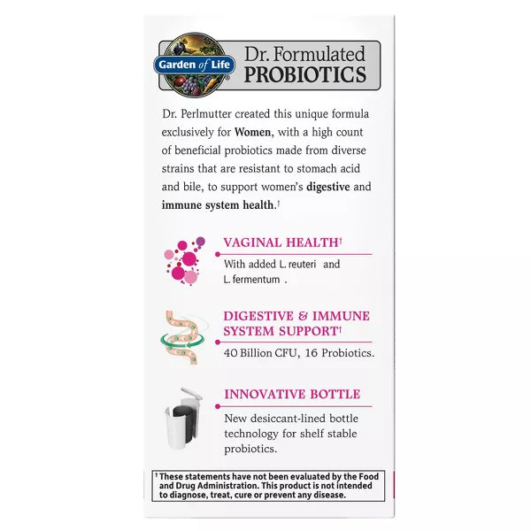 Garden of Life Women's Probiotics Daily Care Capsules