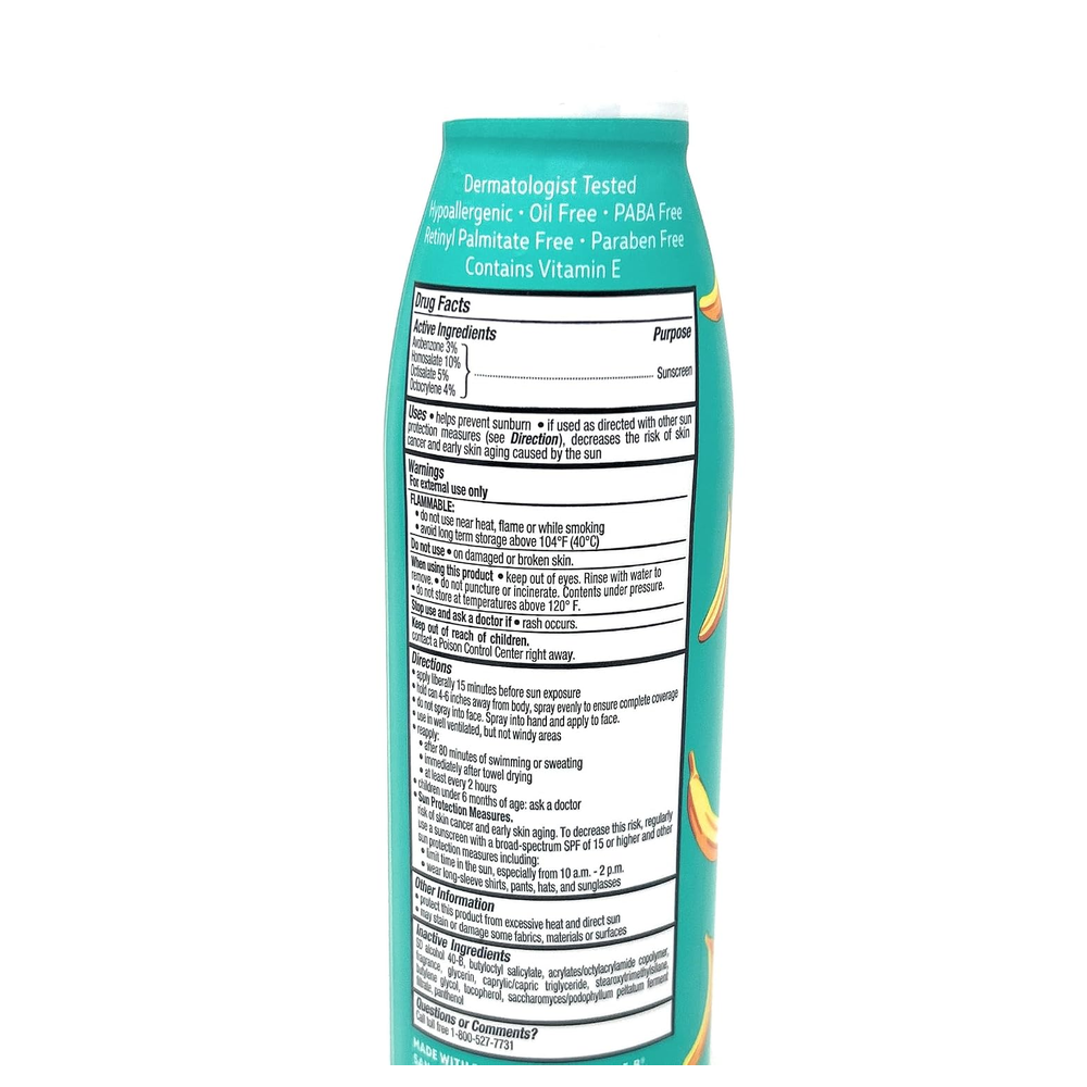 Banana Scented Sunscreen Spray SPF 50