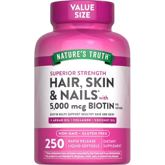 Extra Strength Hair, Skin & Nails 250 Softgels