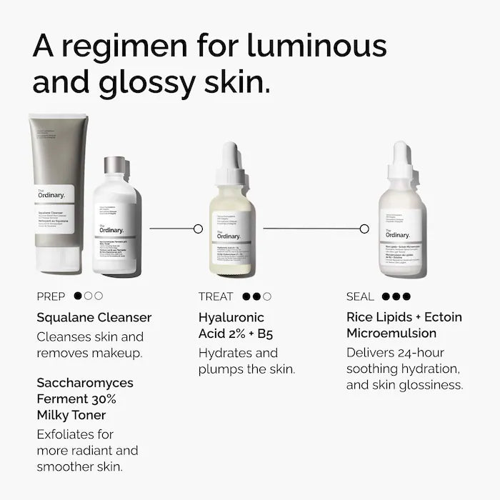 Rice Lipids + Ectoin Microemulsion Moisturizer for Soothing Hydration & Reduced Redness