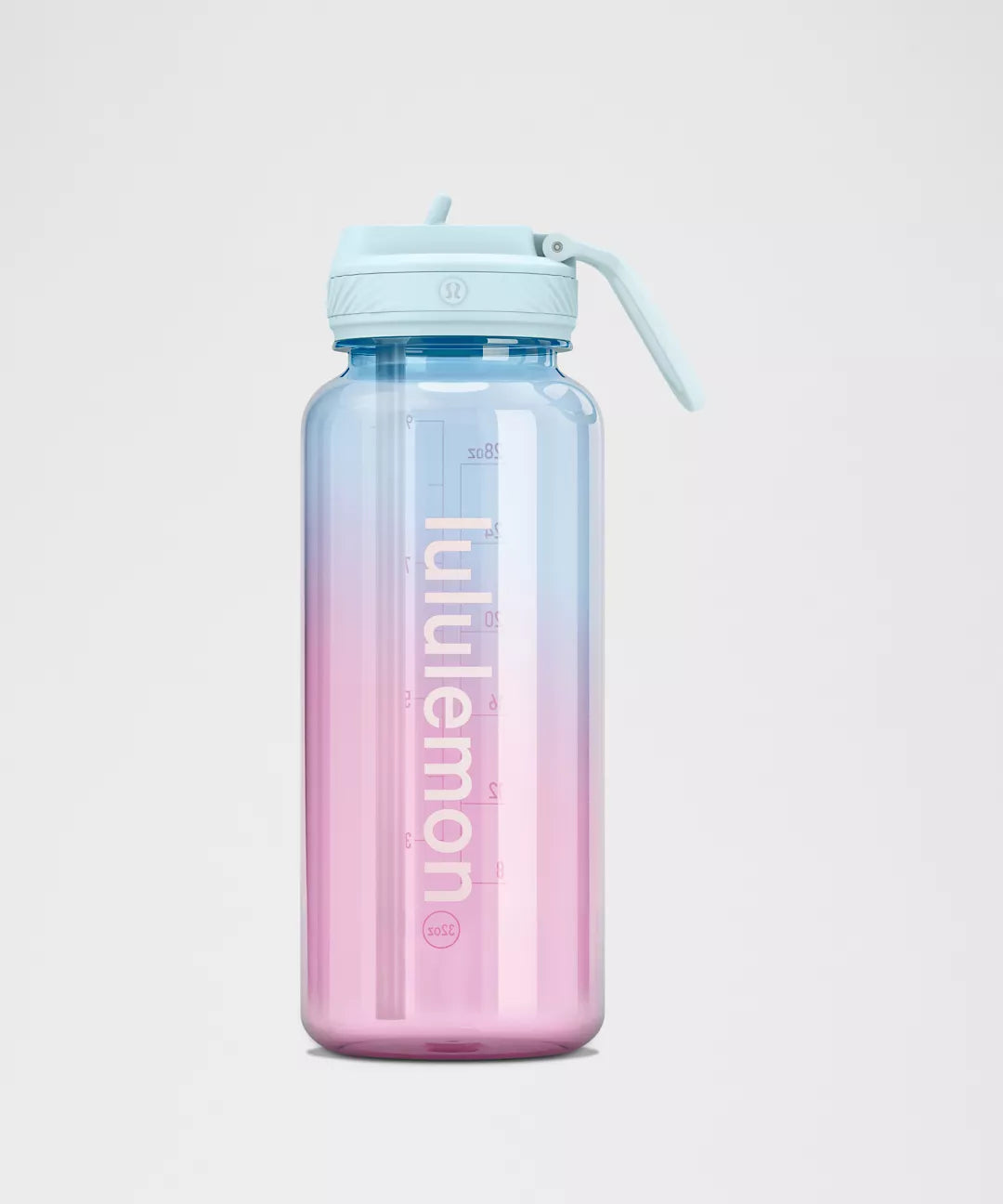 Botella de agua Lululemon Back to Life con popote plegable #color_LL Foam Cloud/Candy Cloud/Pink Pearl